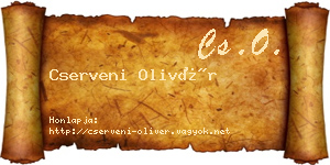 Cserveni Olivér névjegykártya