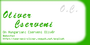 oliver cserveni business card